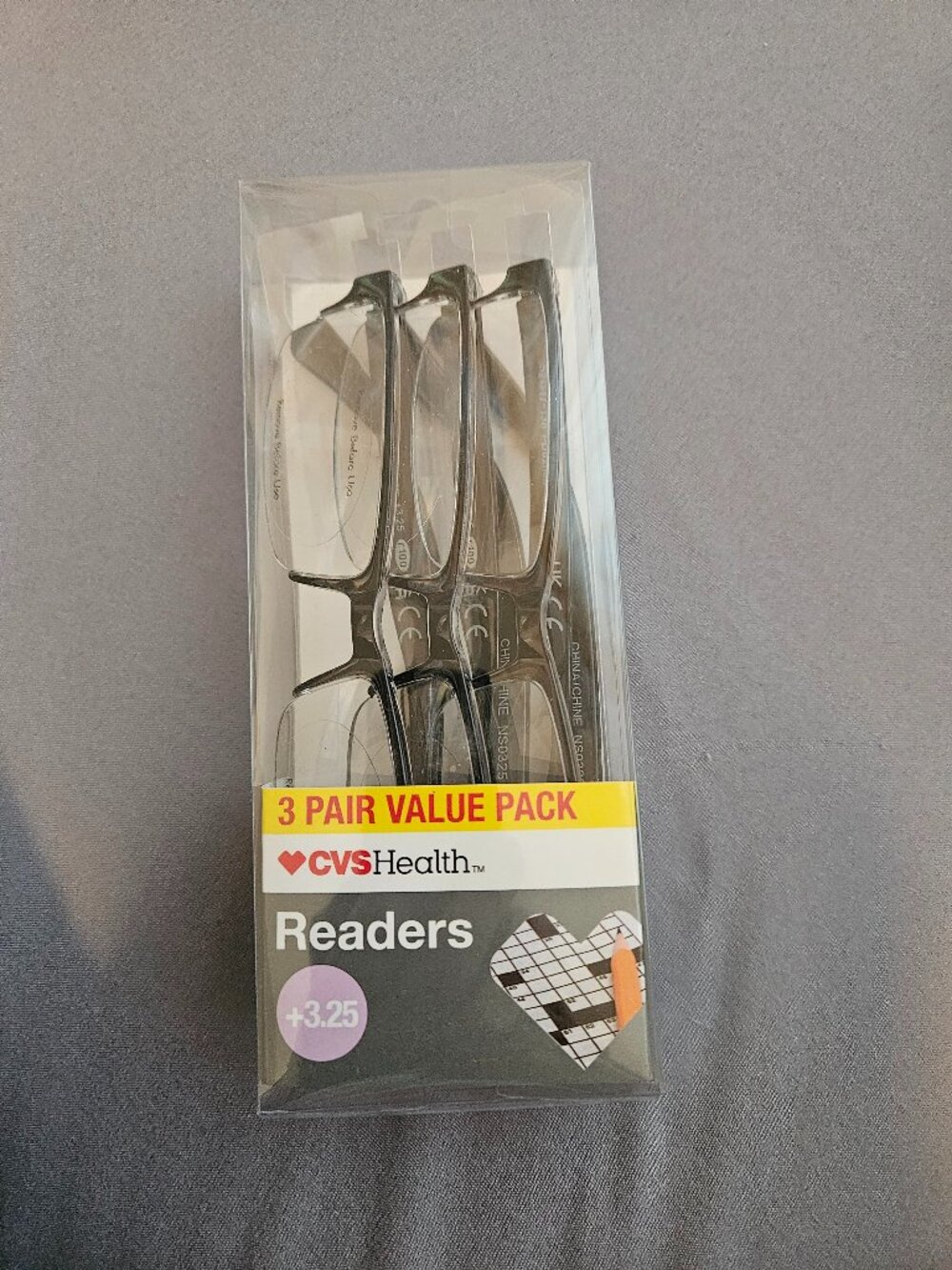CVS +3.25 Readers 3 Pair Value Pack NIB